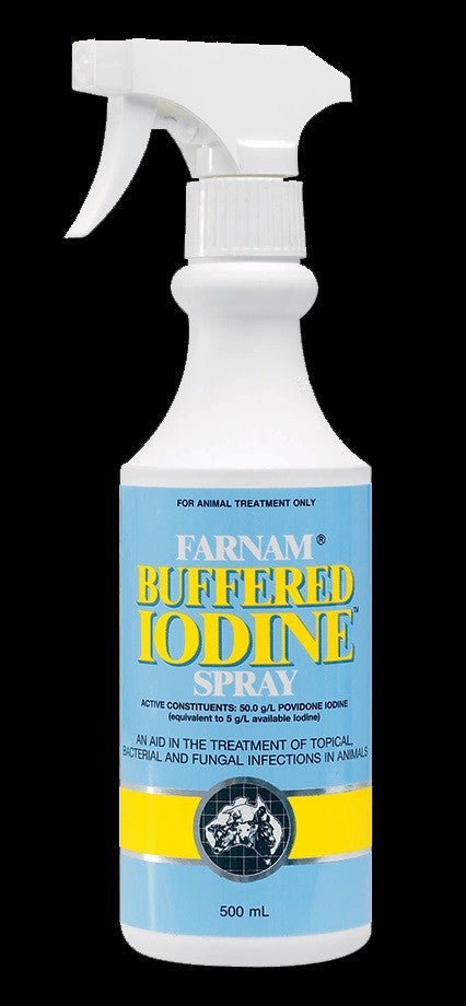 Iodine spray outlet for dogs