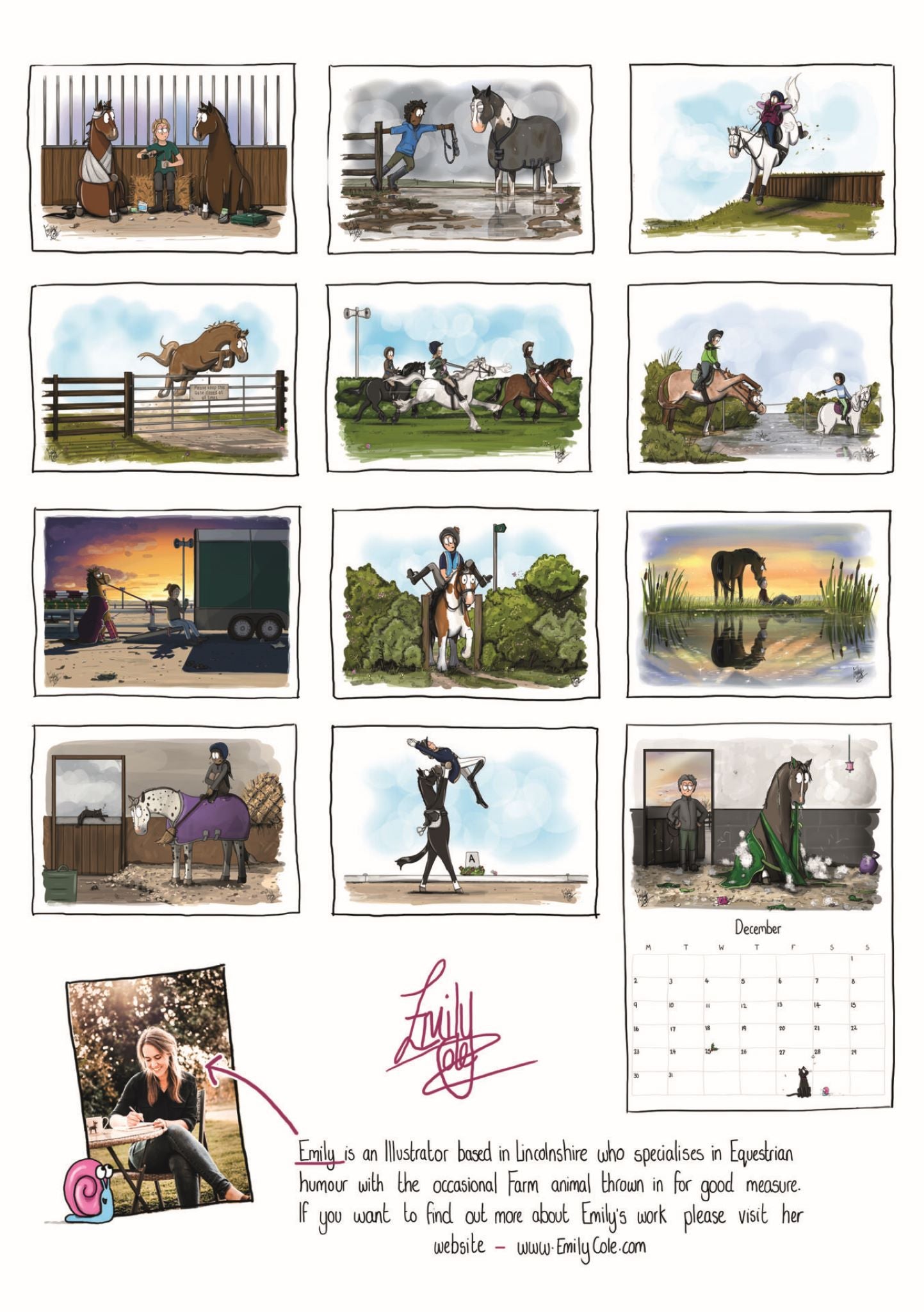 2024 Emily Cole Desk Calendar