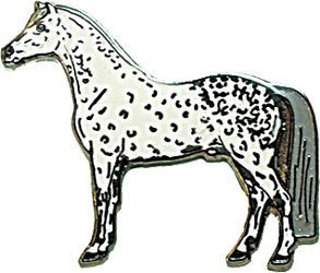 Dapple Grey Horse Lapel Pin