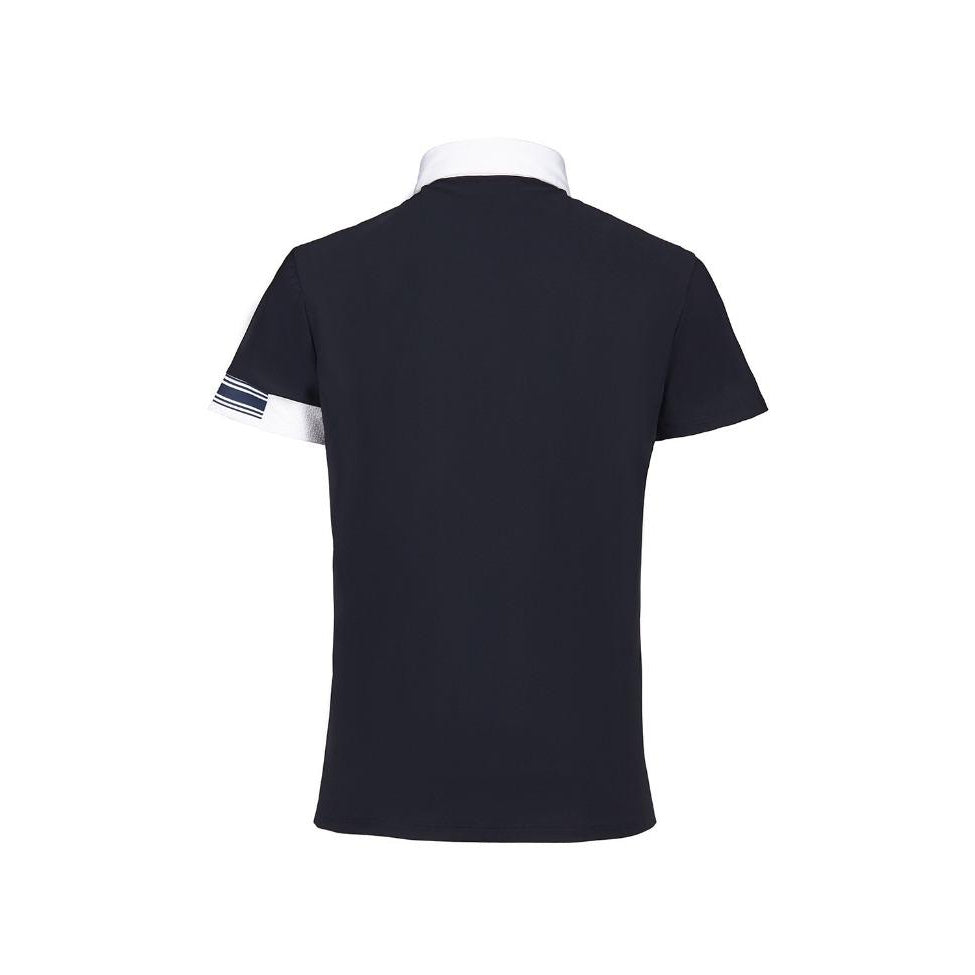 Cavalleria Toscana Boys Polo Top with Laser Cut Logo in Jersey Material