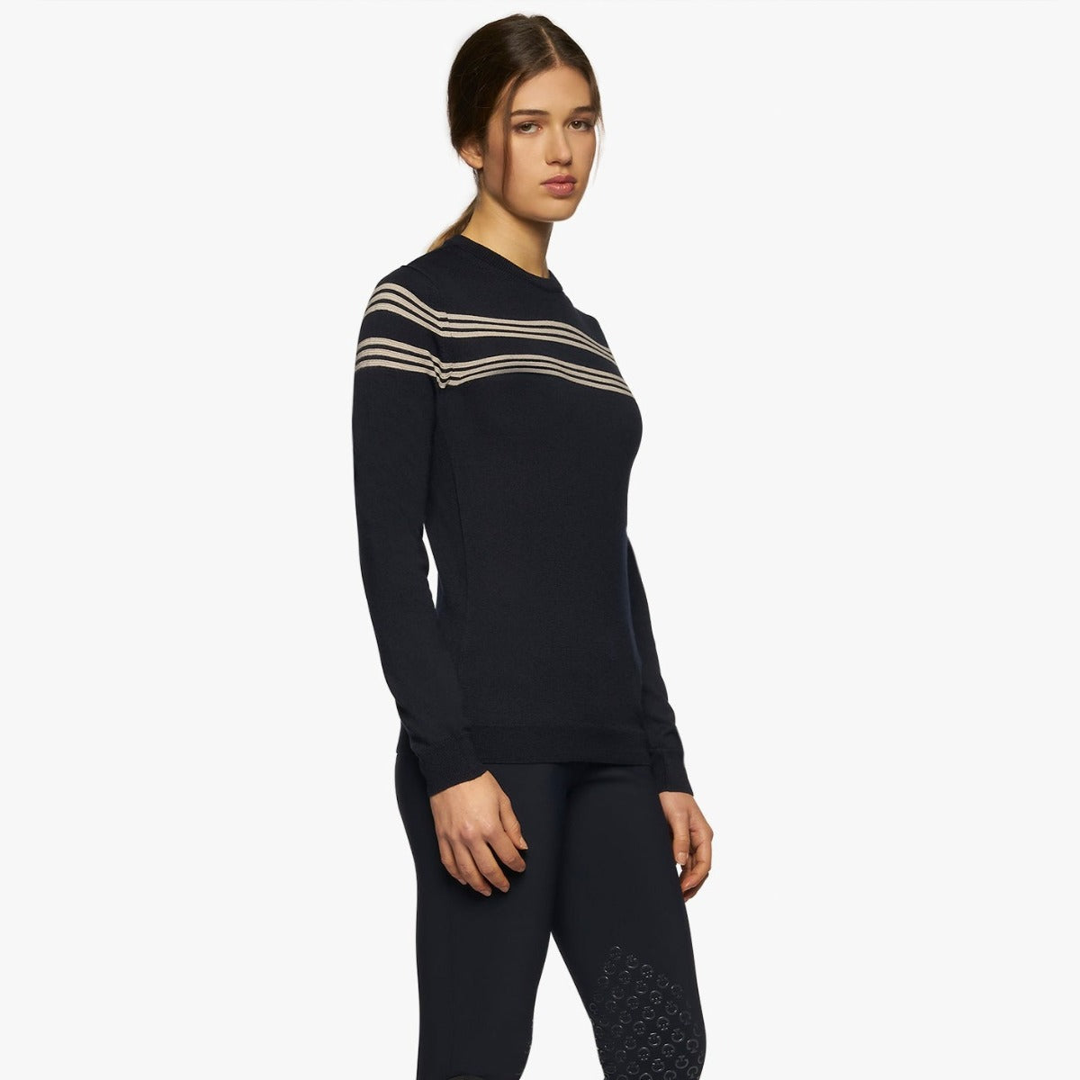 Cavalleria Toscana Striped Merino Crew Knit