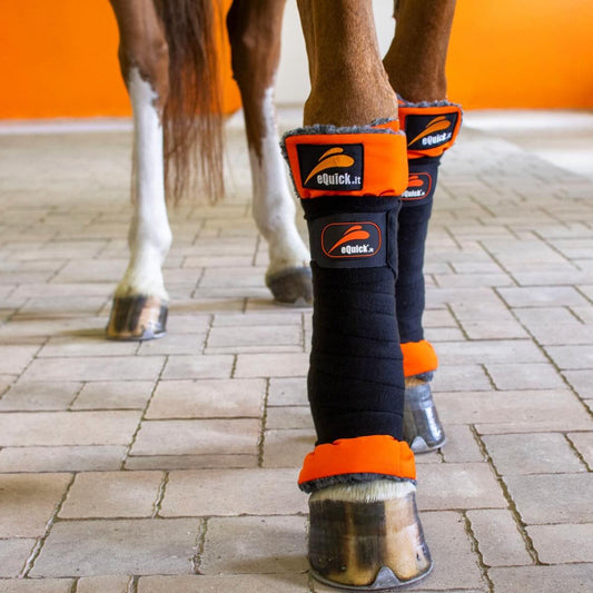 Equick eKristal Horse Boots With Bandage Pads + Bandages