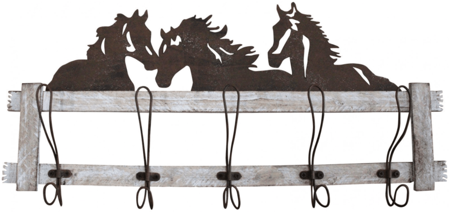 3 Horses Hook Rack