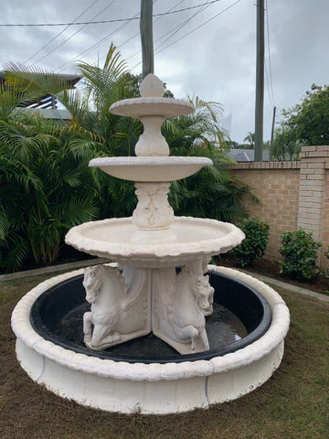 3 Tier Horse Fountain & Pond