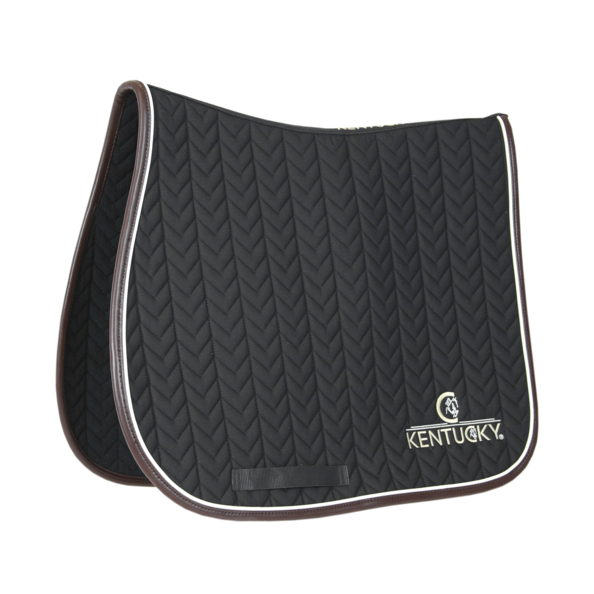 Kentucky Horsewear Saddle Pad Leather Fishbone - Show Jump