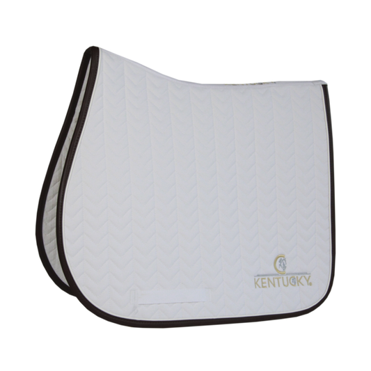 Kentucky Horsewear Saddle Pad Leather Fishbone - Show Jump