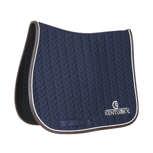 Kentucky Horsewear Saddle Pad Leather Fishbone - Show Jump