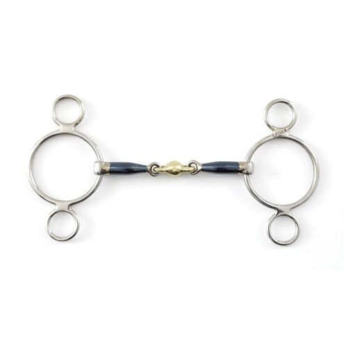 Brass Alloy Lozenge Premier Equine Sweet Iron Two Ring Gag