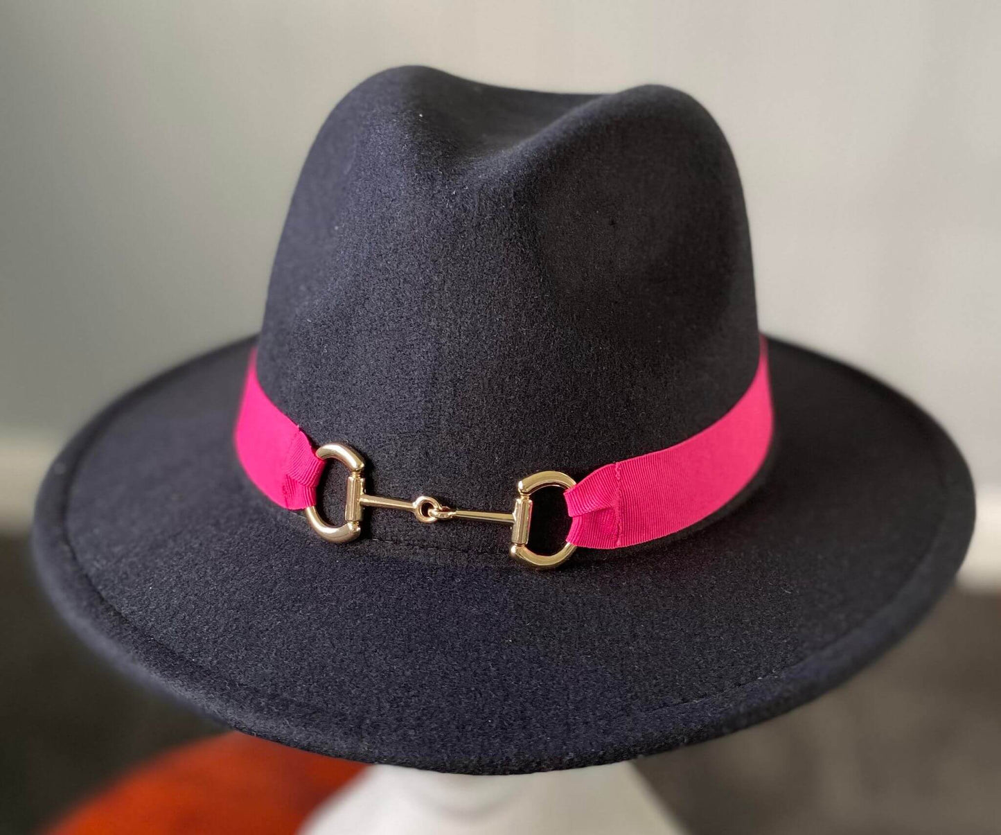 Black Panama Hat Snaffle Bit Band - Small