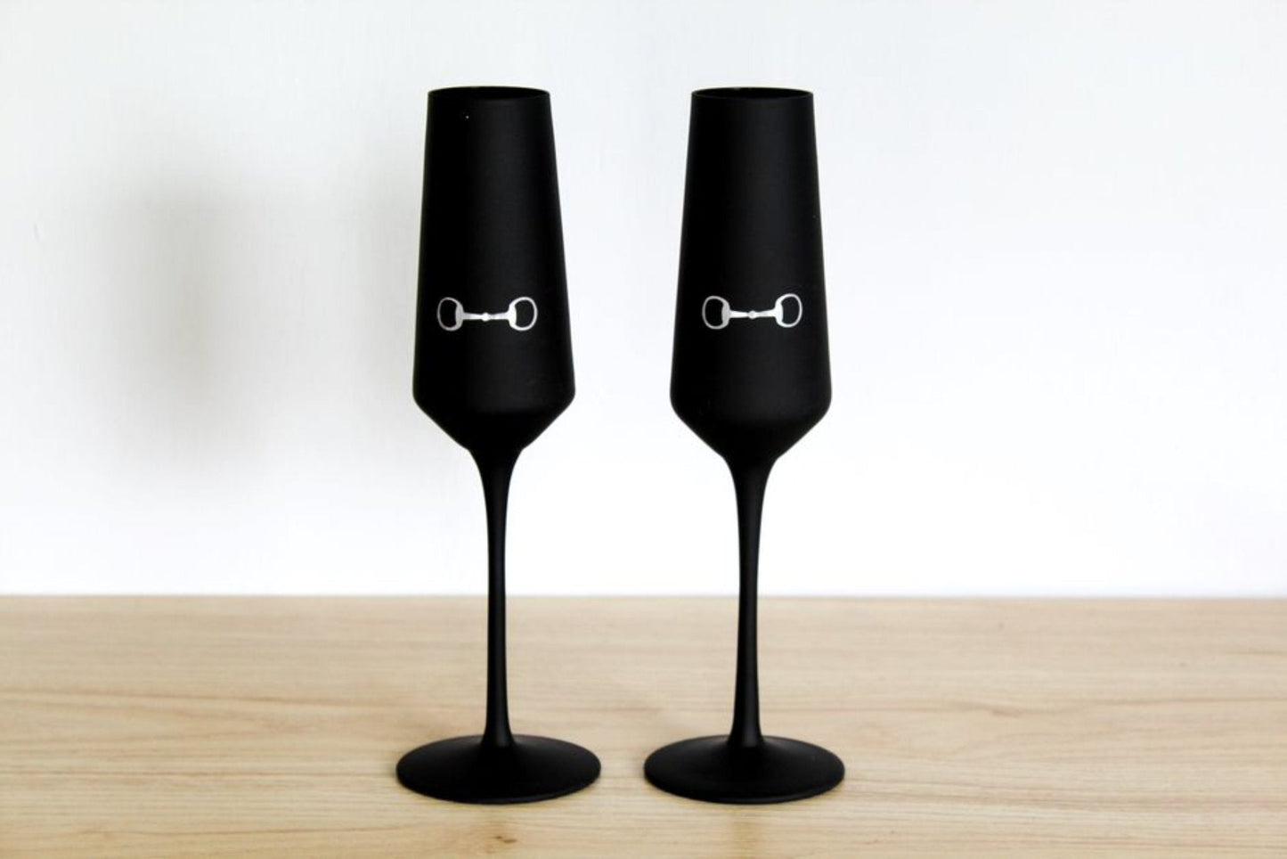 Black Champagne Glass