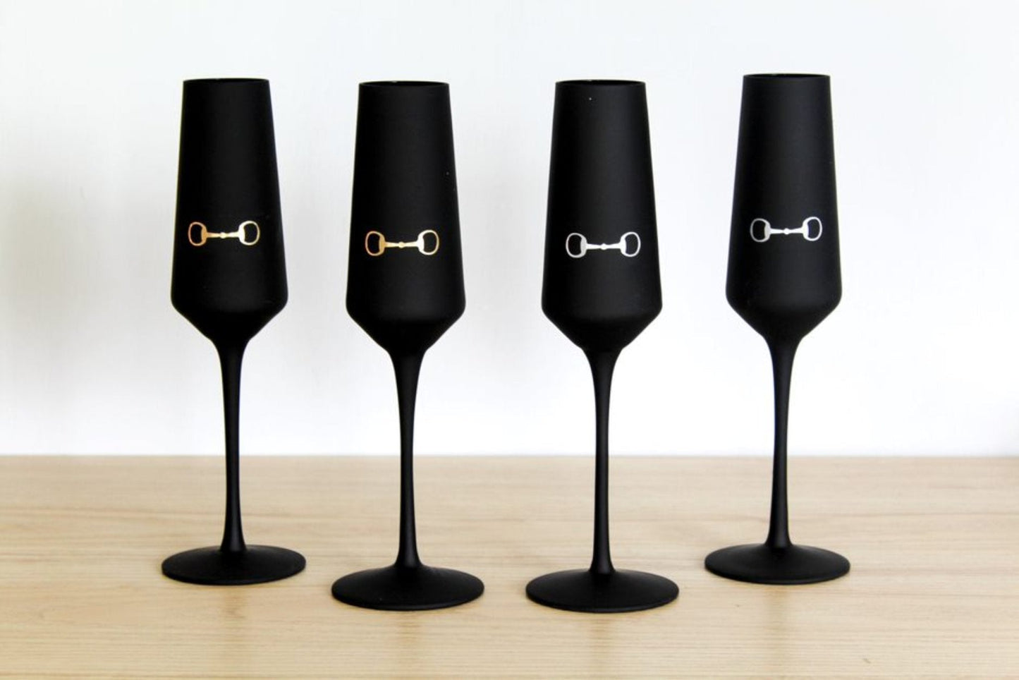 Black Champagne Glass