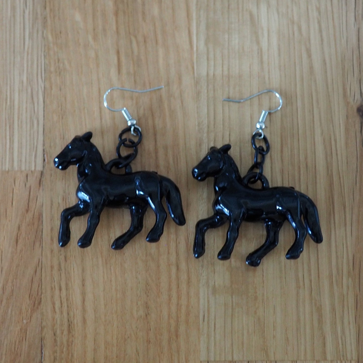 Black Horse Earrings