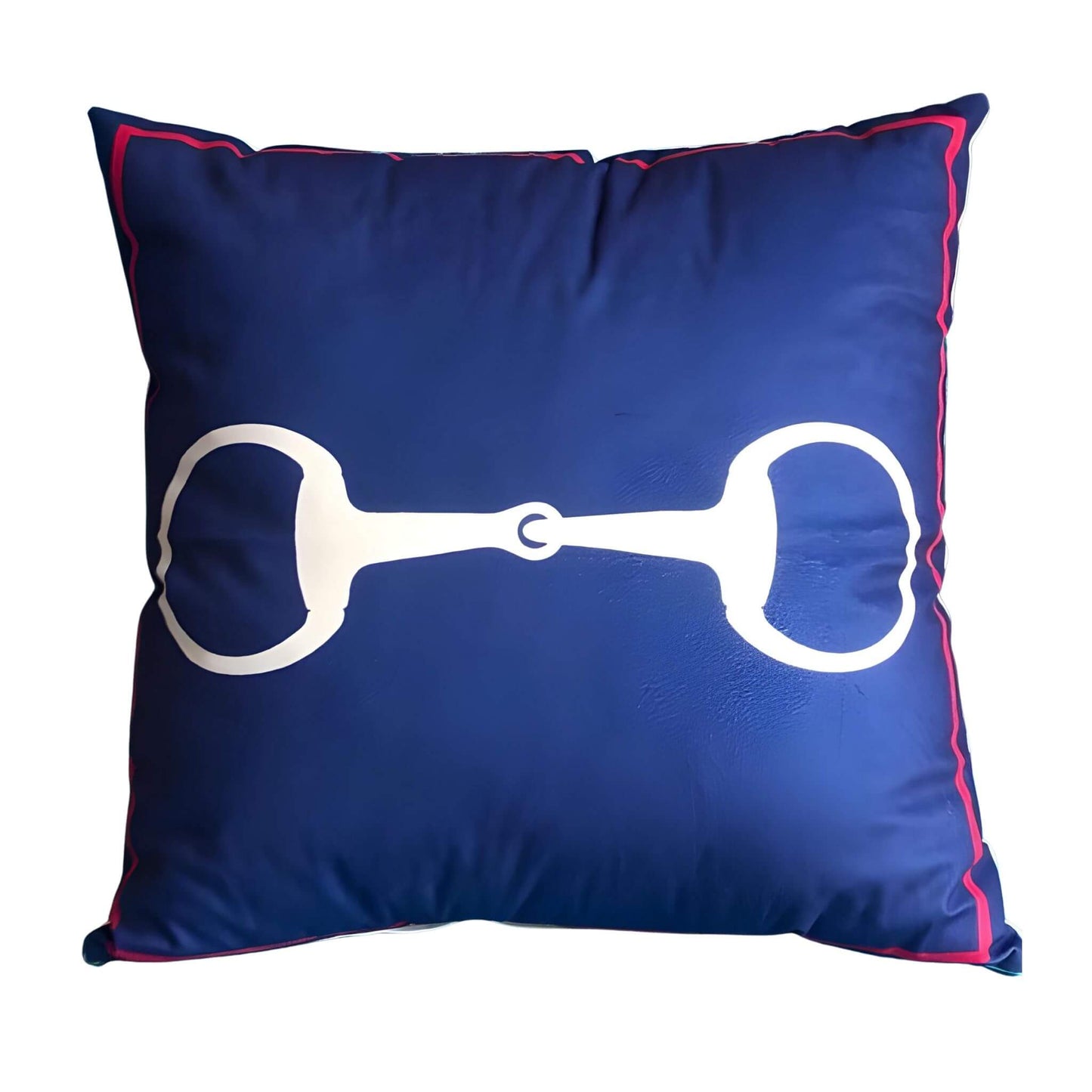 Blue Snaffle Bit Cushion Cover