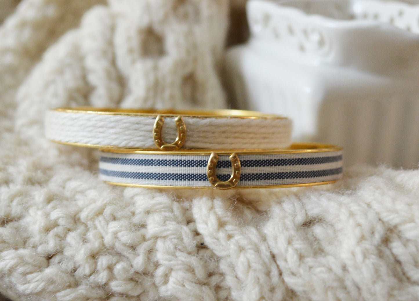 Blue Stripe Bangle