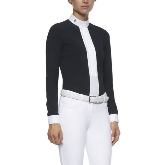 Cavalleria Toscana Pleated Polo Top.