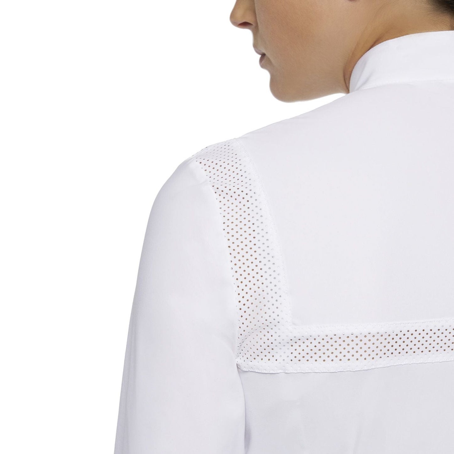 Cavalleria Toscana Polo Top with Breathable Perforated Inserts