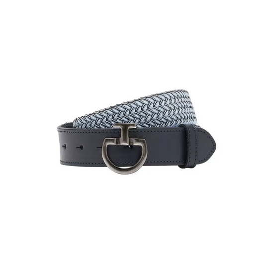 Cavalleria Toscana Two Tone Clasp Elastic Belt - Light Blue/Navy