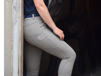 Women's Grey Breeches with CoolMax Technology and Convenient Phone Pockets