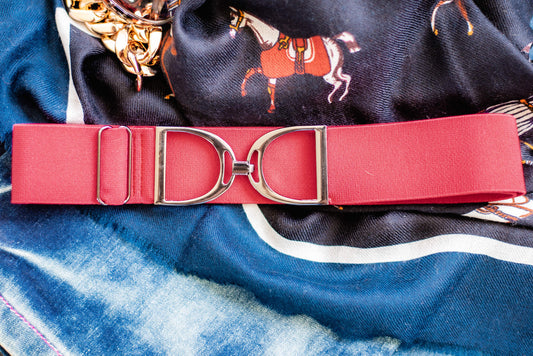 Coral Sparkle Stirrup Belt -Gold Stirrup