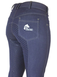 Women's Horse Riding Breeches with Silicone Seat and Classic Jeans Pockets