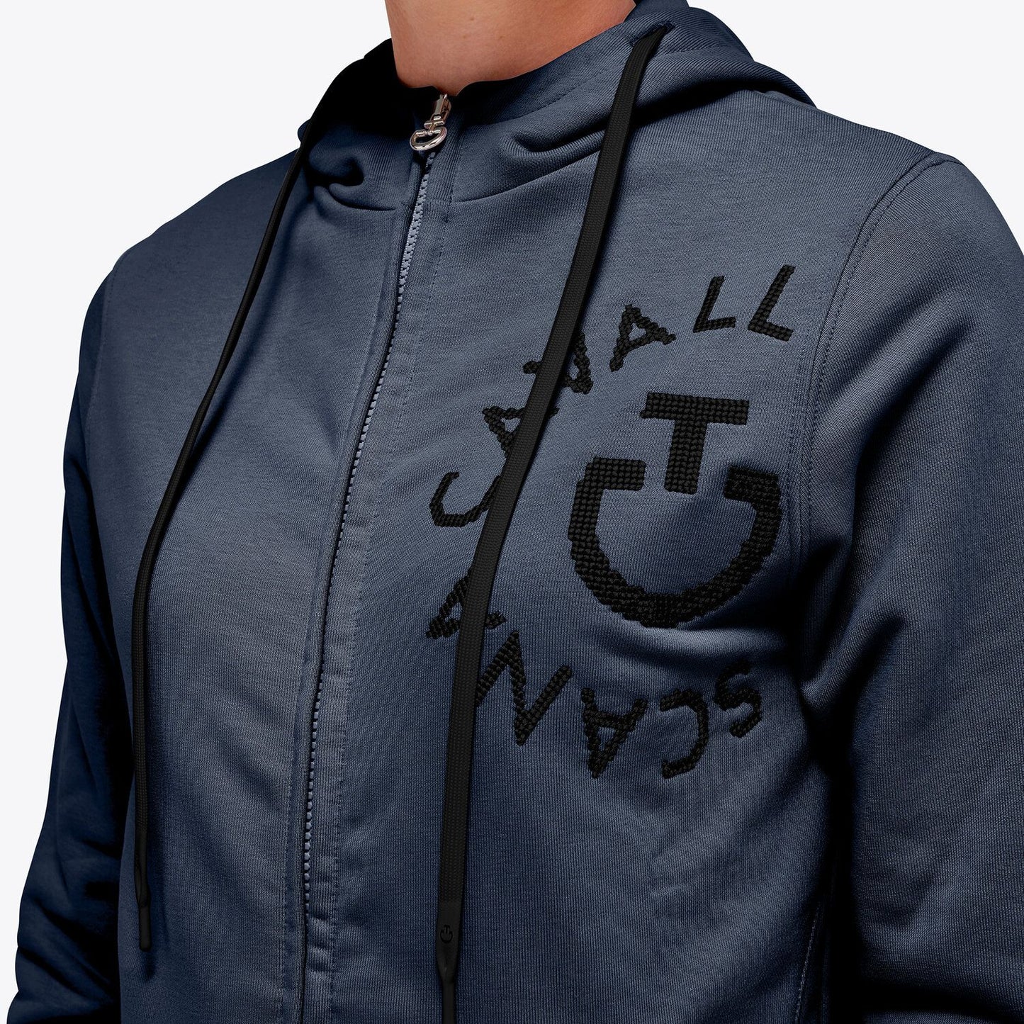 Cavalleria Toscana Emblem Cotton Zip Hoodie