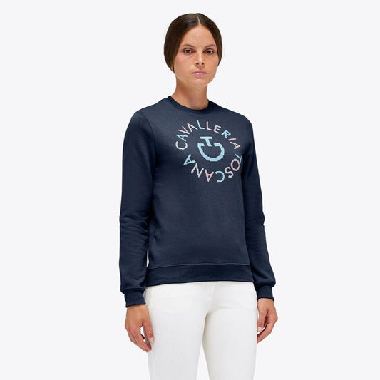 Cavalleria Toscana Pixel Stitch Orbit Crew Neck