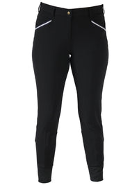 Women's CoolMax Black Breeches Available in Sizes 6 to 28 - No Silicone