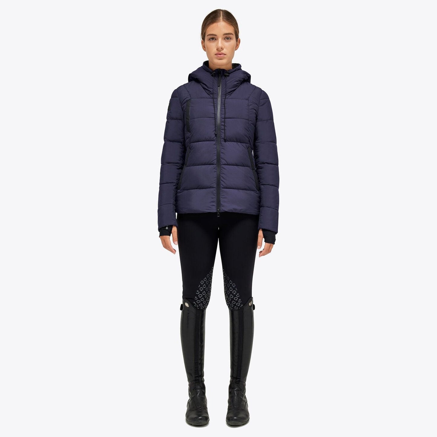 Cavalleria Toscana Matt Jersey Quilted Puffer Jacket With Hood