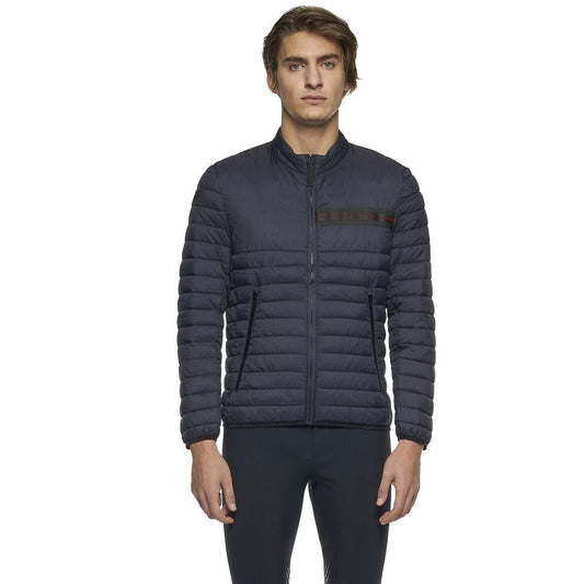 Cavalleria Toscana Men's CT Team Read Stripe Quilted Jacket