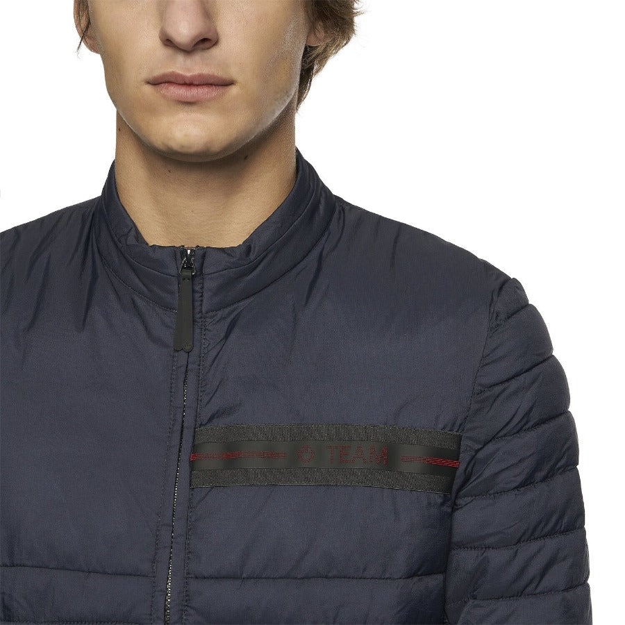 Cavalleria Toscana Men's CT Team Read Stripe Quilted Jacket