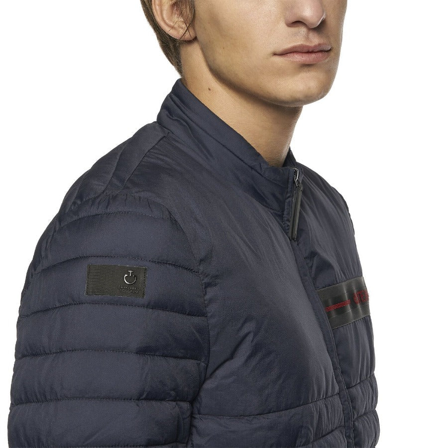 Cavalleria Toscana Men's CT Team Read Stripe Quilted Jacket