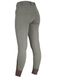 Women's Grey Breeches with CoolMax Technology and Convenient Phone Pockets