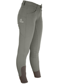 Women's Grey Breeches with CoolMax Technology and Convenient Phone Pockets