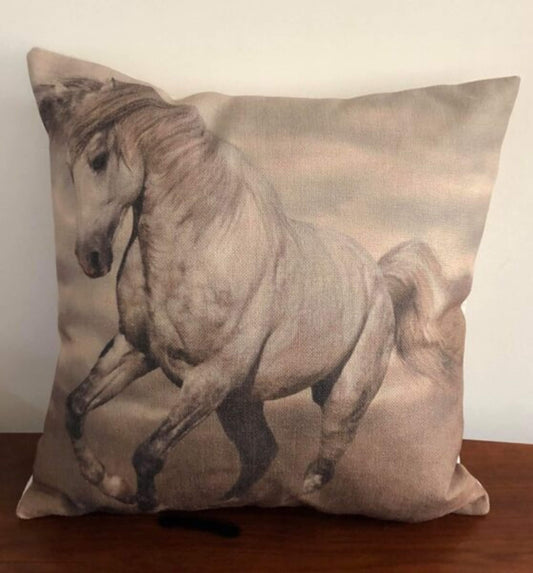 Galloping Grey Cushion