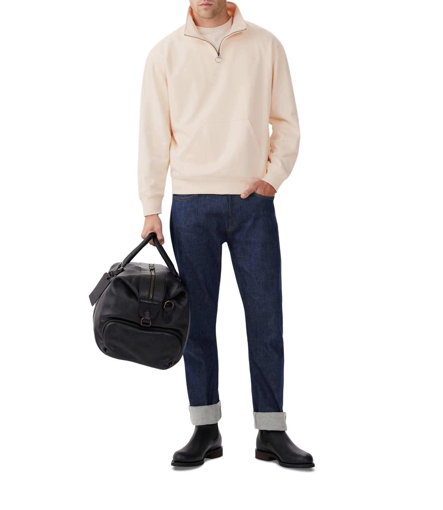 RM Williams Mount Loopback Quarter Zip Jumper