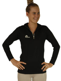 Black long sleeve summer riding top