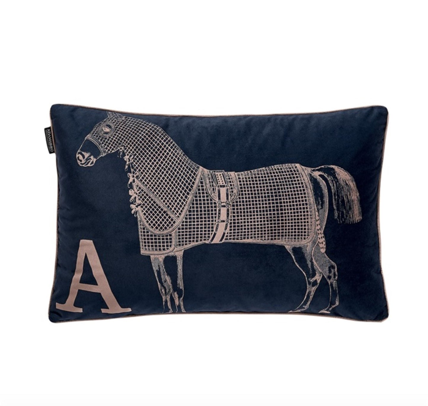 Navy Horse Cushion