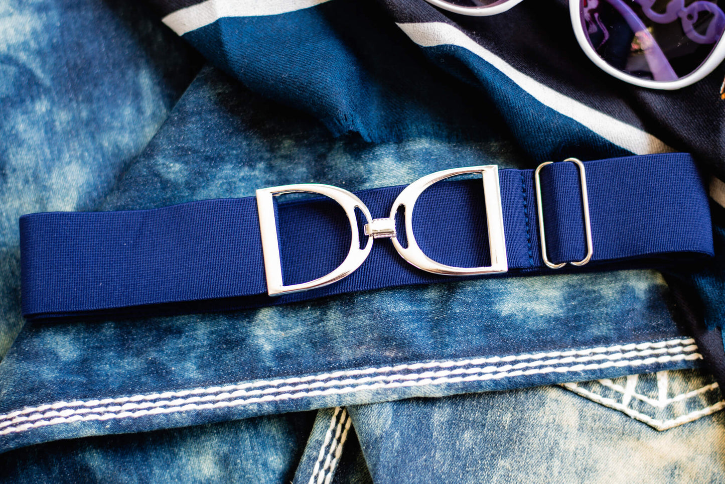 Navy Stirrup Belt