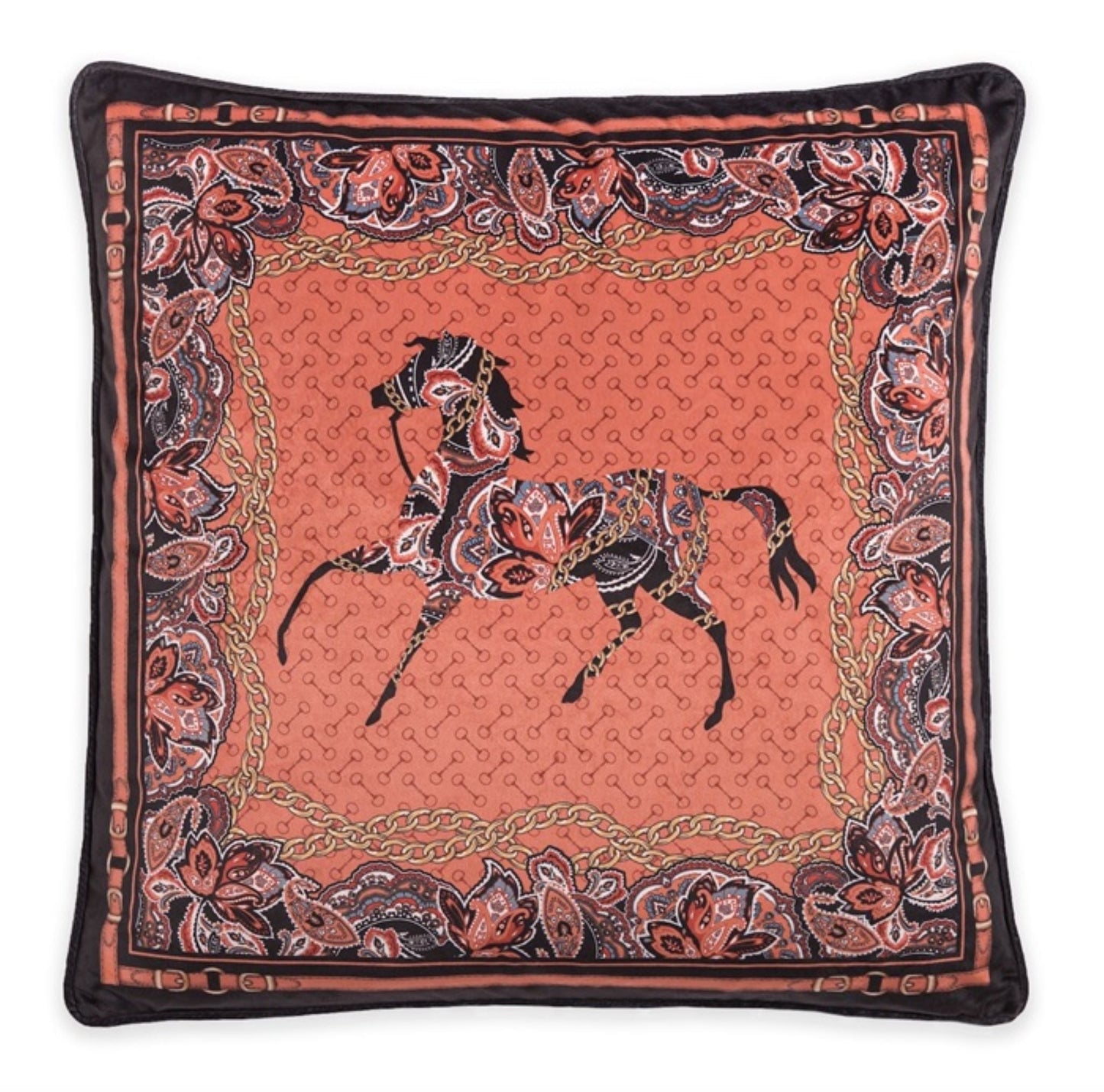 Orange Arabic Horse Cushion