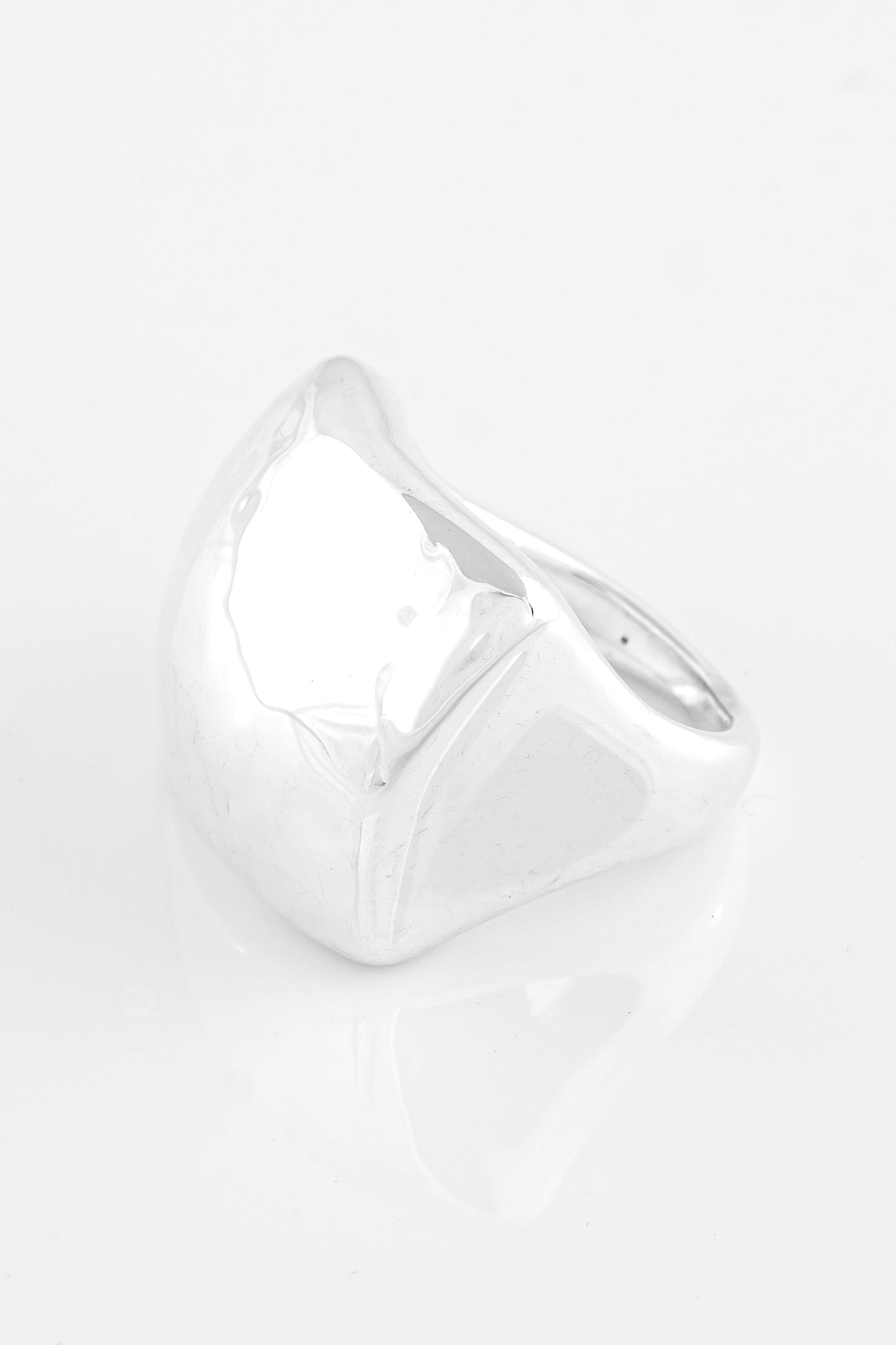 Hitchley & Harrow SS15 Square Hammered Silver Ring