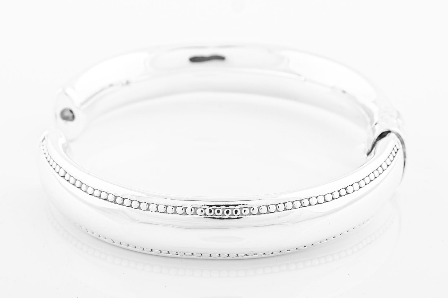 Hitchley & Harrow SS26 Bead Edge Hinged Bangle