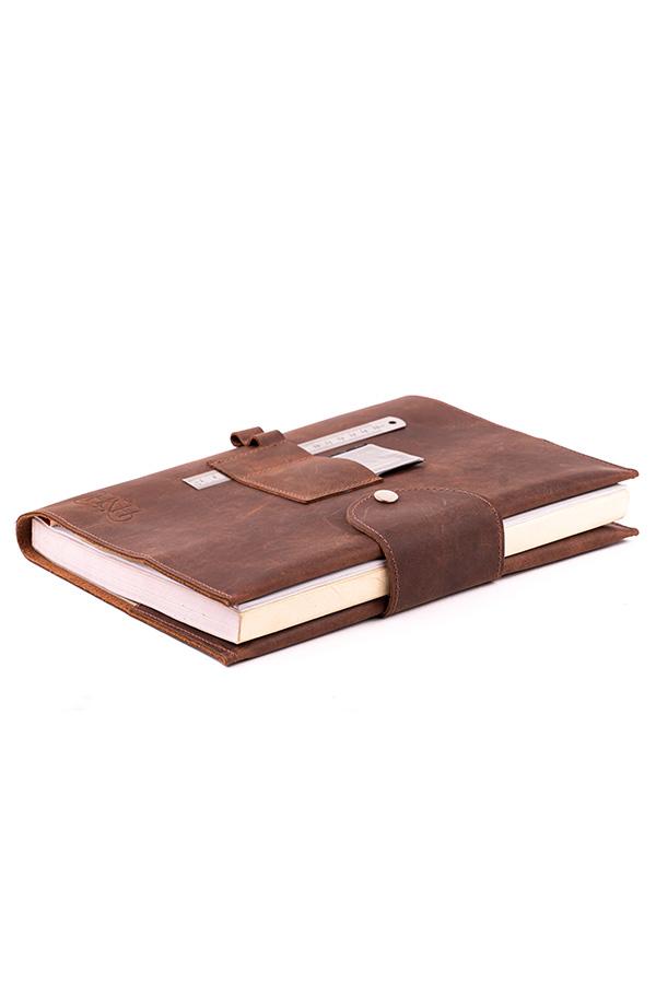 Hitchley & Harrow Log Book Cover - Cognac