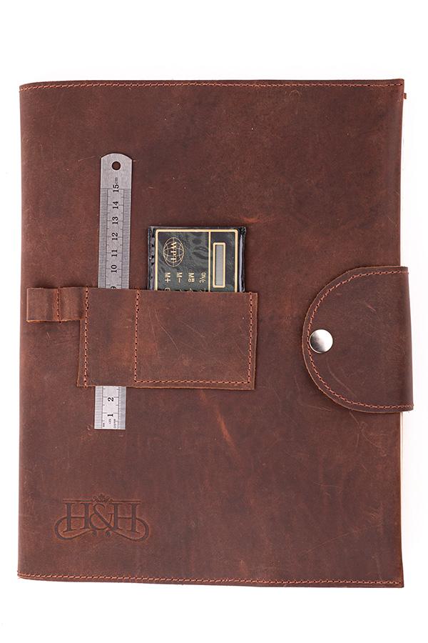 Hitchley & Harrow Log Book Cover - Cognac