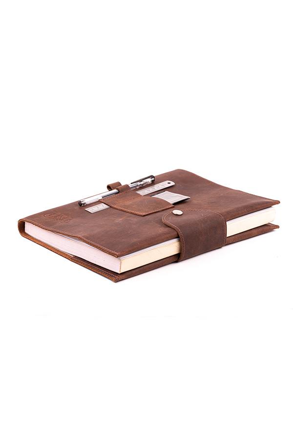 Hitchley & Harrow Log Book Cover - Cognac