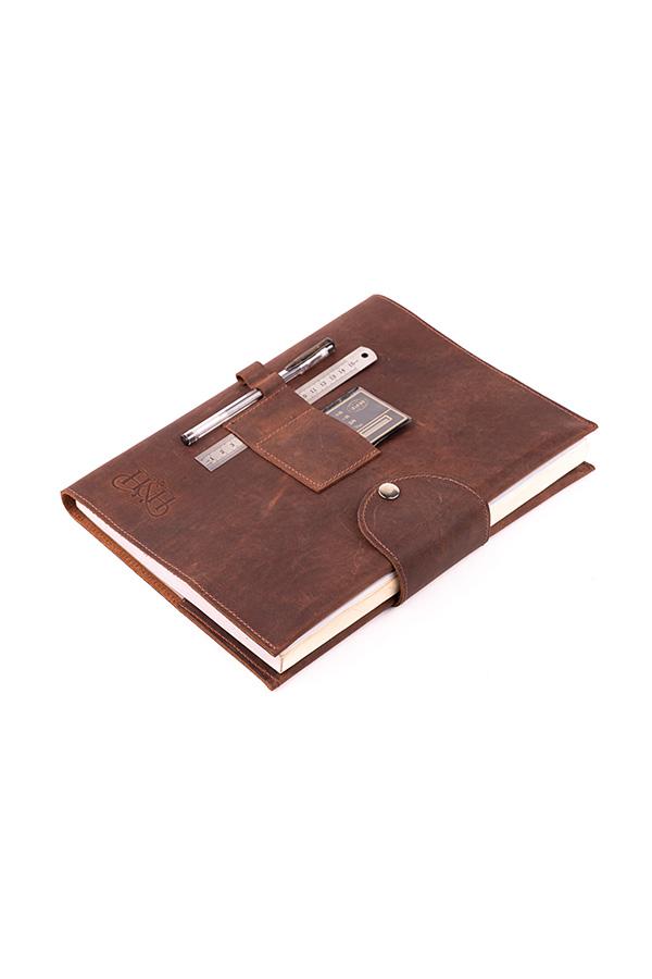 Hitchley & Harrow Log Book Cover - Cognac