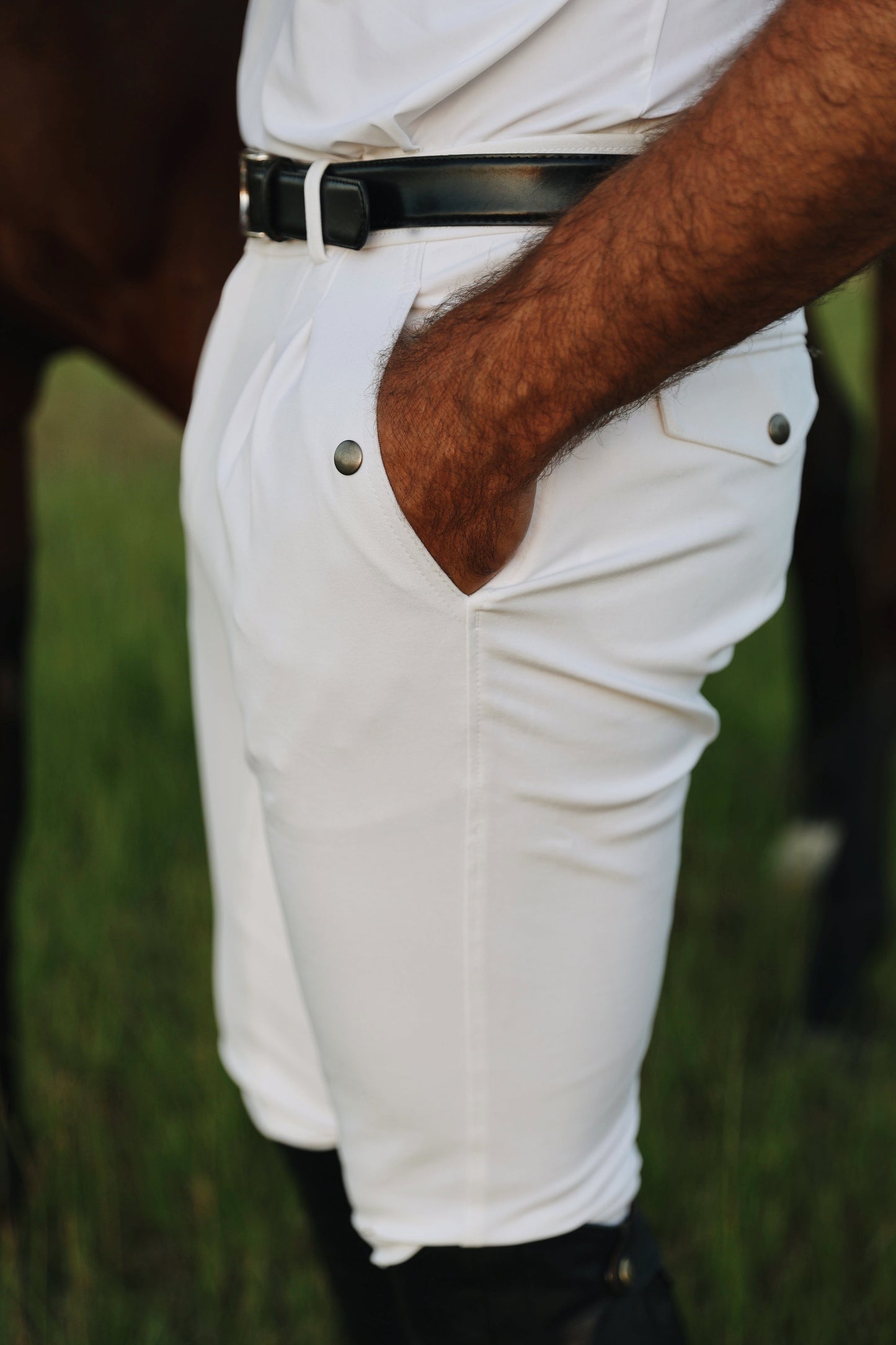 Men's Breech with Suede Full Seat by QJ Riding Wear