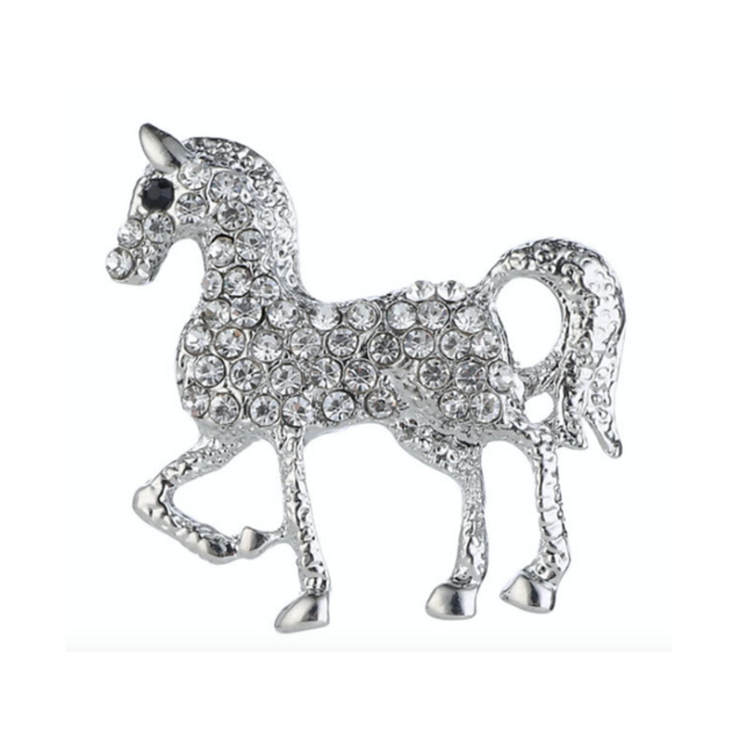 Prancing Horse Brooch - Silver