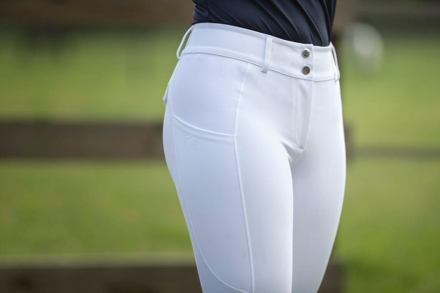 QJ Riding Wear Women's White Competition Bella Breech