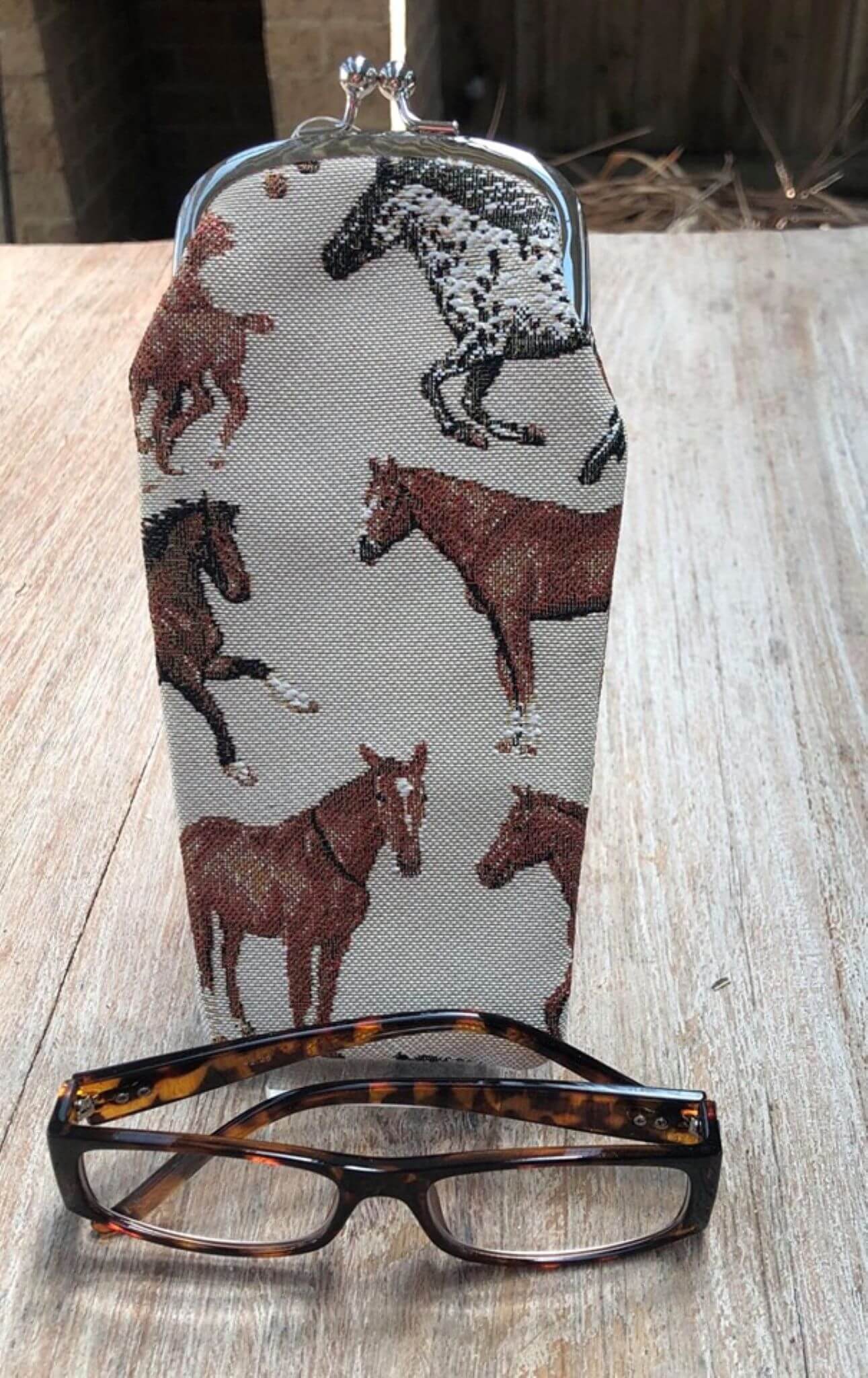 Running Horse Glasses Case