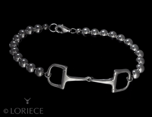 Silver Bead D Bit Bracelet